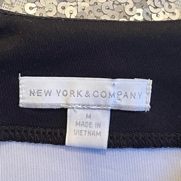 NEW YORK & COMPANY black/ floral dress size M - Picture 7 of 8